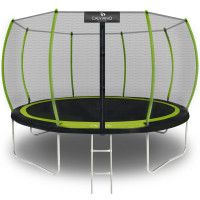 Батут с защитной сеткой Calviano 374 см - 12ft OUTSIDE master green (зеленый)
