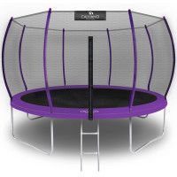 Батут с защитной сеткой Calviano 374 см - 12ft OUTSIDE master purple (фиолетовый)