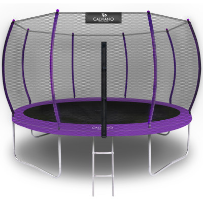Батут с защитной сеткой Calviano 374 см - 12ft OUTSIDE master purple (фиолетовый) купить в Минске
