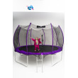 Батут с защитной сеткой Calviano 374 см - 12ft OUTSIDE master purple (фиолетовый) купить в Минске