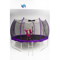 Батут с защитной сеткой Calviano 374 см - 12ft OUTSIDE master purple (фиолетовый) купить в Минске