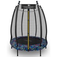 Батут на резинках с защитной сеткой Calviano 140 см - 4,5ft master smile elastic band (на резинках)