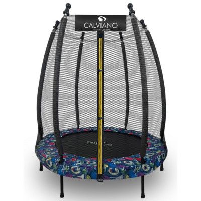 Батут на резинках с защитной сеткой Calviano 140 см - 4,5ft master smile elastic band (на резинках) купить в Минске