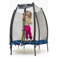 Батут на резинках с защитной сеткой Calviano 140 см - 4,5ft master smile elastic band (на резинках) купить в Минске