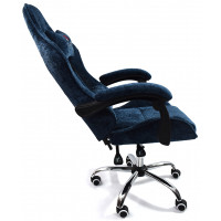 Вибромассажное кресло Calviano Nero blue plush ткань синий купить в Минске