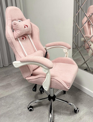 Вибромассажное кресло Calviano Nero pink plush ткань розовый купить в Минске