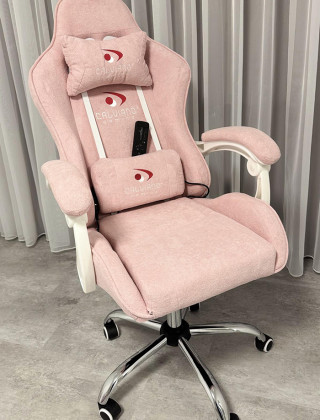 Вибромассажное кресло Calviano Nero pink plush ткань розовый купить в Минске