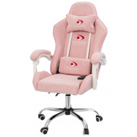 Вибромассажное кресло Calviano Nero pink plush ткань розовый