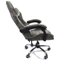 Вибромассажное кресло Calviano Nero dark grey plush ткань темно-серый купить в Минске