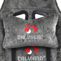Вибромассажное кресло Calviano Nero dark grey plush ткань темно-серый купить в Минске
