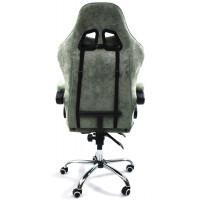 Вибромассажное кресло Calviano Nero dark grey plush ткань зеленый купить в Минске