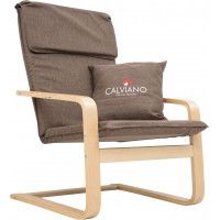 Кресло-качалка Calviano Soft 1 ткань коричневое Кресло-качалка Calviano Soft 1 ткань коричневое