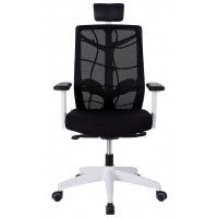 Кресло CHAIR MEISTER NATURE II SLIDER (с подголовником) черный/каркас белый купить в Минске