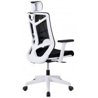 Кресло CHAIR MEISTER NATURE II SLIDER (с подголовником) черный/каркас белый купить в Минске