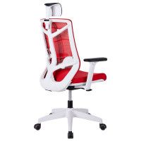 Кресло CHAIR MEISTER NATURE II SLIDER (с подголовником) красный/каркас белый купить в Минске