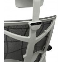 Кресло CHAIR MEISTER NATURE II SLIDER (с подголовником) серый/каркас белый купить в Минске