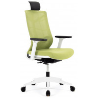 Кресло CHAIR MEISTER NATURE II SLIDER (с подголовником) зеленый/каркас белый