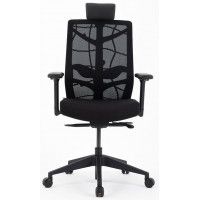 Кресло CHAIR MEISTER Nature II Black Slider (с подголовником) черный/каркас черный купить в Минске
