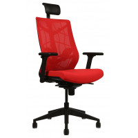 Кресло CHAIR MEISTER Nature II Black Slider (с подголовником) красный/каркас черный