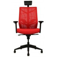 Кресло CHAIR MEISTER Nature II Black Slider (с подголовником) красный/каркас черный купить в Минске