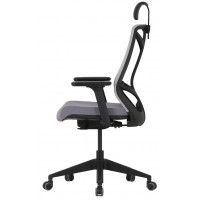 Кресло CHAIR MEISTER Nature II Black Slider (с подголовником) серый/каркас черный купить в Минске Кресло CHAIR MEISTER Nature II Black Slider (с подголовником) серый/каркас черный купить в Минске
