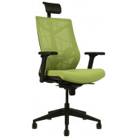 Кресло CHAIR MEISTER Nature II Black Slider (с подголовником) зеленый/каркас черный