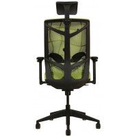 Кресло CHAIR MEISTER Nature II Black Slider (с подголовником) зеленый/каркас черный купить в Минске Кресло CHAIR MEISTER Nature II Black Slider (с подголовником) зеленый/каркас черный купить в Минске