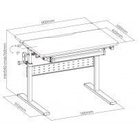 Комплект Smart 80: парта регулируемая Smart E602 с накладкой и полкой купить в Минске