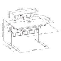 Комплект Smart 90: парта регулируемая Smart E601S с накладкой и мешком купить в Минске Комплект Smart 90: парта регулируемая Smart E601S с накладкой и мешком купить в Минске