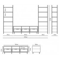 Стенка Crafto Лофт Агата Бонд 07 белый матовый/каштан купить в Минске