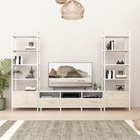 Стенка Crafto Лофт Агата Бонд 08 каштан/белый матовый купить в Минске