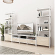 Стенка Crafto Лофт Агата Бонд 08 каштан/белый матовый купить в Минске