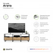 Стенка Crafto Лофт Агата Бонд 10 золотистый дуб/графит купить в Минске