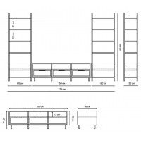 Стенка Crafto Лофт Агата Бонд 10 золотистый дуб/графит купить в Минске Стенка Crafto Лофт Агата Бонд 10 золотистый дуб/графит купить в Минске