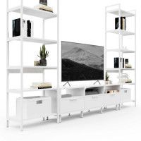 Стенка Crafto Лофт Агата Симпл 01 белый матовый купить в Минске