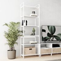 Стенка Crafto Лофт Агата Симпл 03 белый матовый/каштан купить в Минске