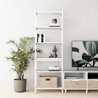 Стенка Crafto Лофт Агата Симпл 03 белый матовый/каштан купить в Минске