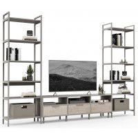 Стенка Crafto Лофт Агата Симпл 04 латте/каштан