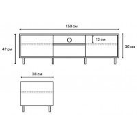 Тумба Crafto Анри Лайт 03 (белый каштан) купить в Минске
