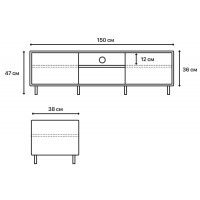Тумба Crafto Анри Лайт 04 (графит) купить в Минске