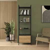 Стеллаж Crafto Бонд Мини Лофт 09 (графит дуб) купить в Минске