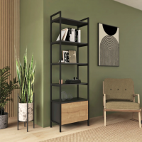 Стеллаж Crafto Бонд Мини Лофт 09 (графит дуб) купить в Минске