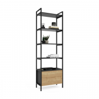 Стеллаж Crafto Бонд Мини Лофт 09 (графит дуб)