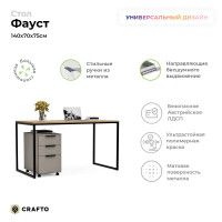 Письменный стол Crafto Фауст Лофт 04 латте/золотистый дуб купить в Минске