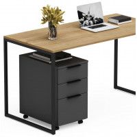 Письменный стол Crafto Фауст Лофт 05 графит/золотистый дуб купить в Минске Письменный стол Crafto Фауст Лофт 05 графит/золотистый дуб купить в Минске