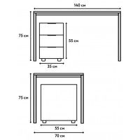 Письменный стол Crafto Фауст Лофт 05 графит/золотистый дуб купить в Минске Письменный стол Crafto Фауст Лофт 05 графит/золотистый дуб купить в Минске
