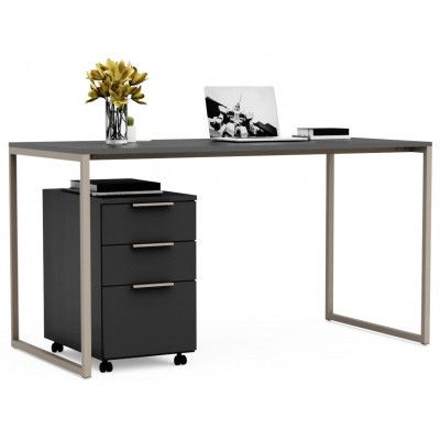 Письменный стол Crafto Фауст Лофт 06 графит/латте металл купить в Минске