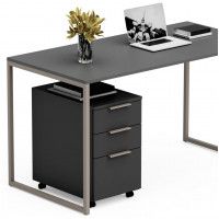 Письменный стол Crafto Фауст Лофт 06 графит/латте металл купить в Минске