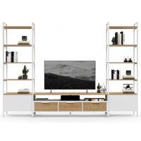 Стенка Crafto Лофт Фрида Бонд 06 дуб золотистый/белый матовый купить в Минске Стенка Crafto Лофт Фрида Бонд 06 дуб золотистый/белый матовый купить в Минске