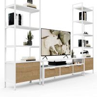 Стенка Crafto Лофт Фрида Бонд 08 дуб золотистый/белый матовый купить в Минске Стенка Crafto Лофт Фрида Бонд 08 дуб золотистый/белый матовый купить в Минске